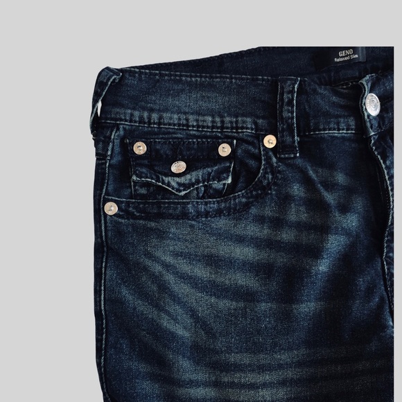 True Religion Geno Flap Big T Stitch Slim Jean W34/L34 - Picture 5 of 11